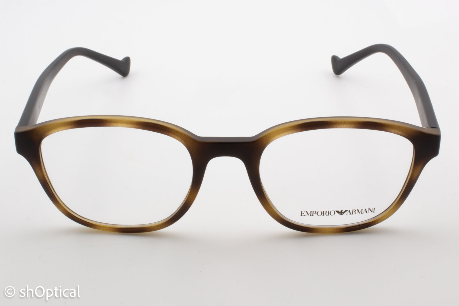 Emporio Armani EA3158  Male Square Glasses Frame Matte Havana 52mm