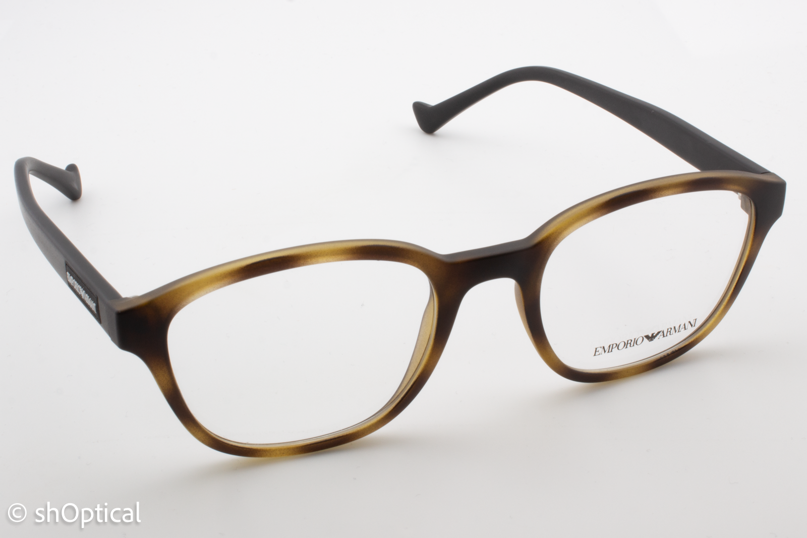 Emporio Armani EA3158  Male Square Glasses Frame Matte Havana 52mm