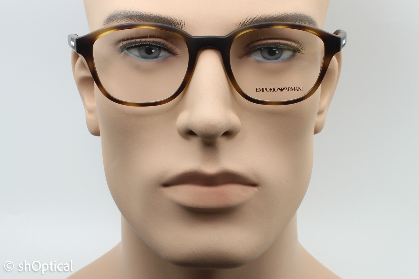 Emporio Armani EA3158  Male Square Glasses Frame Matte Havana 52mm