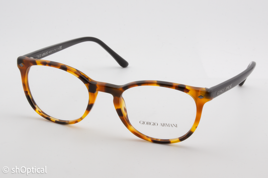 Giorgio Armani AR7096  Female Round Glasses Frame Black Tortoise Havana 48mm