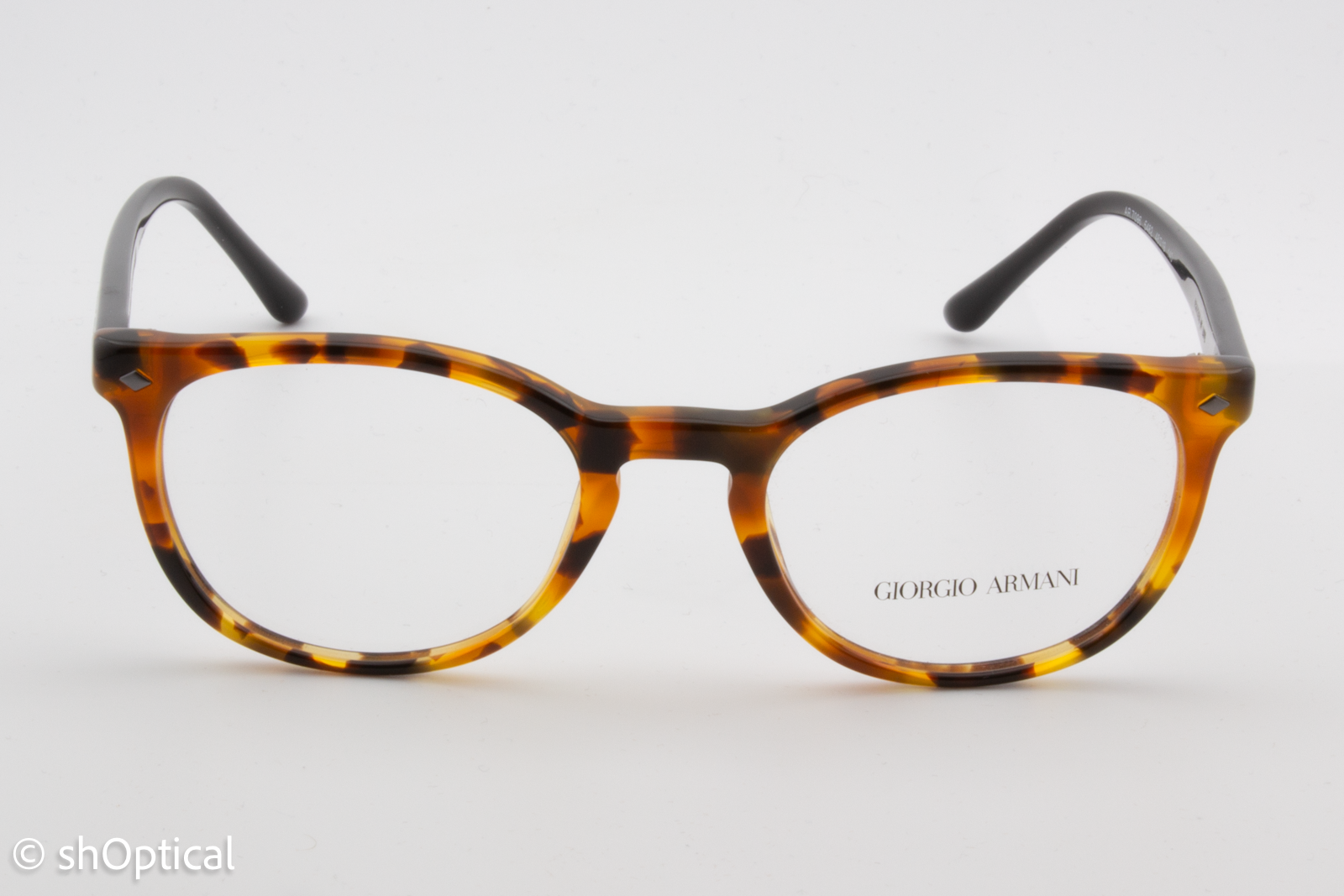 Giorgio Armani AR7096  Female Round Glasses Frame Black Tortoise Havana 48mm