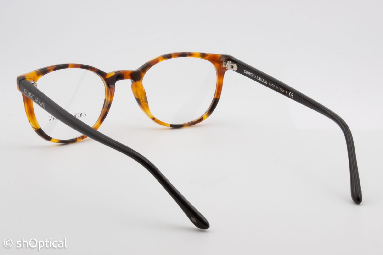 Giorgio Armani AR7096  Female Round Glasses Frame Black Tortoise Havana 48mm