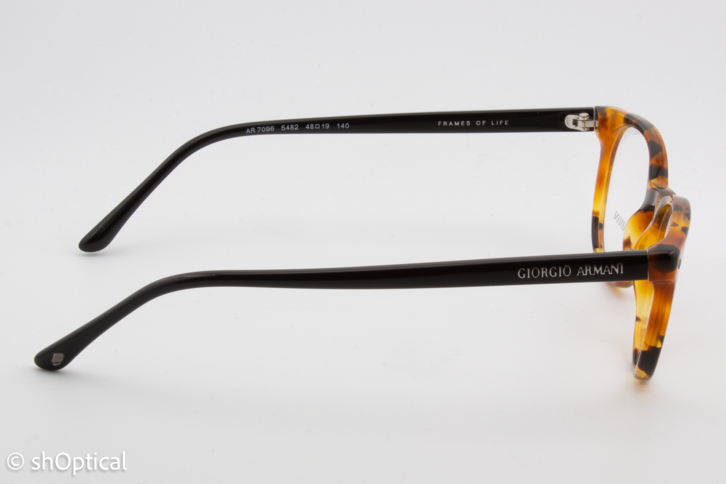 Giorgio Armani AR7096  Female Round Glasses Frame Black Tortoise Havana 48mm