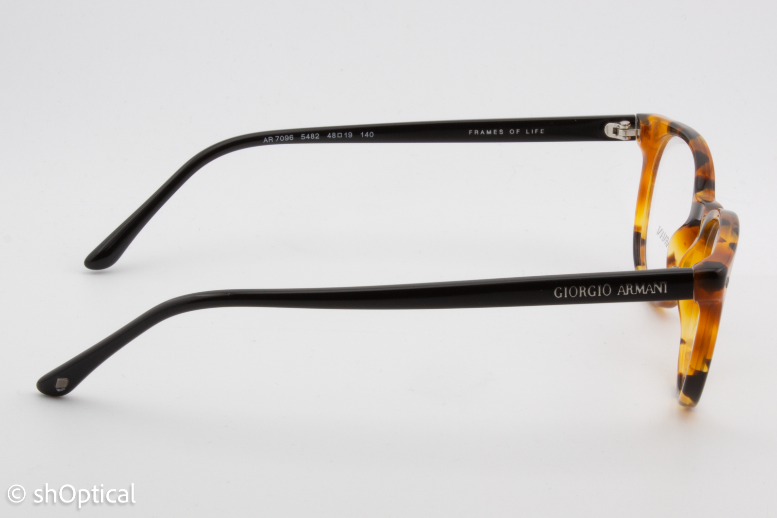 Giorgio Armani AR7096  Female Round Glasses Frame Black Tortoise Havana 48mm