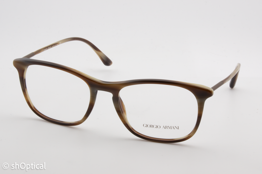 Giorgio Armani AR7103  Male Square Glasses Frame Striped Beige 53mm