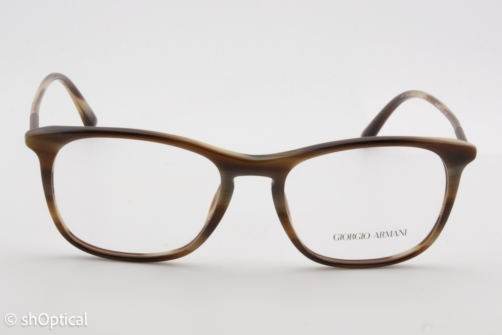 Giorgio Armani AR7103  Male Square Glasses Frame Striped Beige 53mm