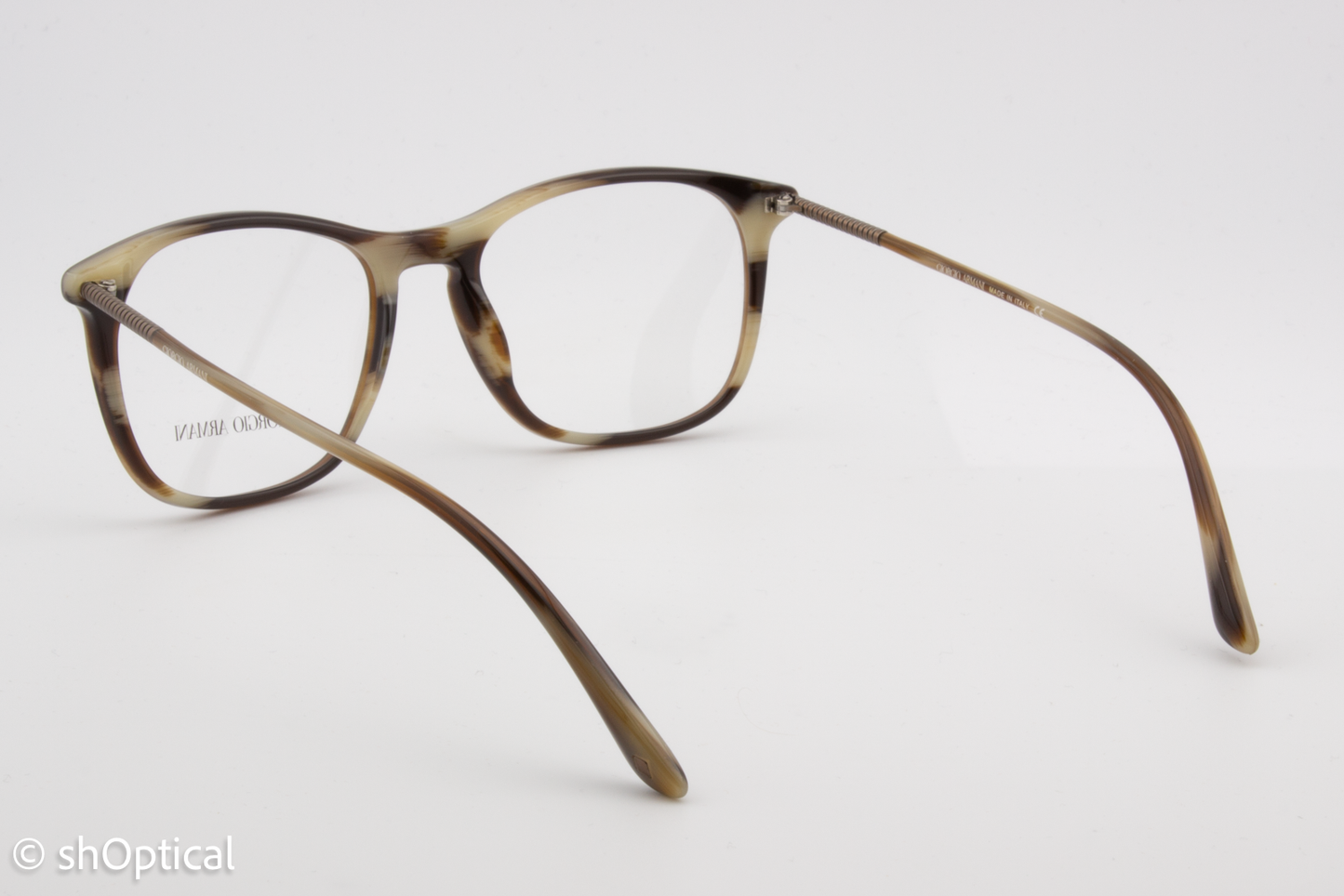 Giorgio Armani AR7103  Male Square Glasses Frame Striped Beige 53mm