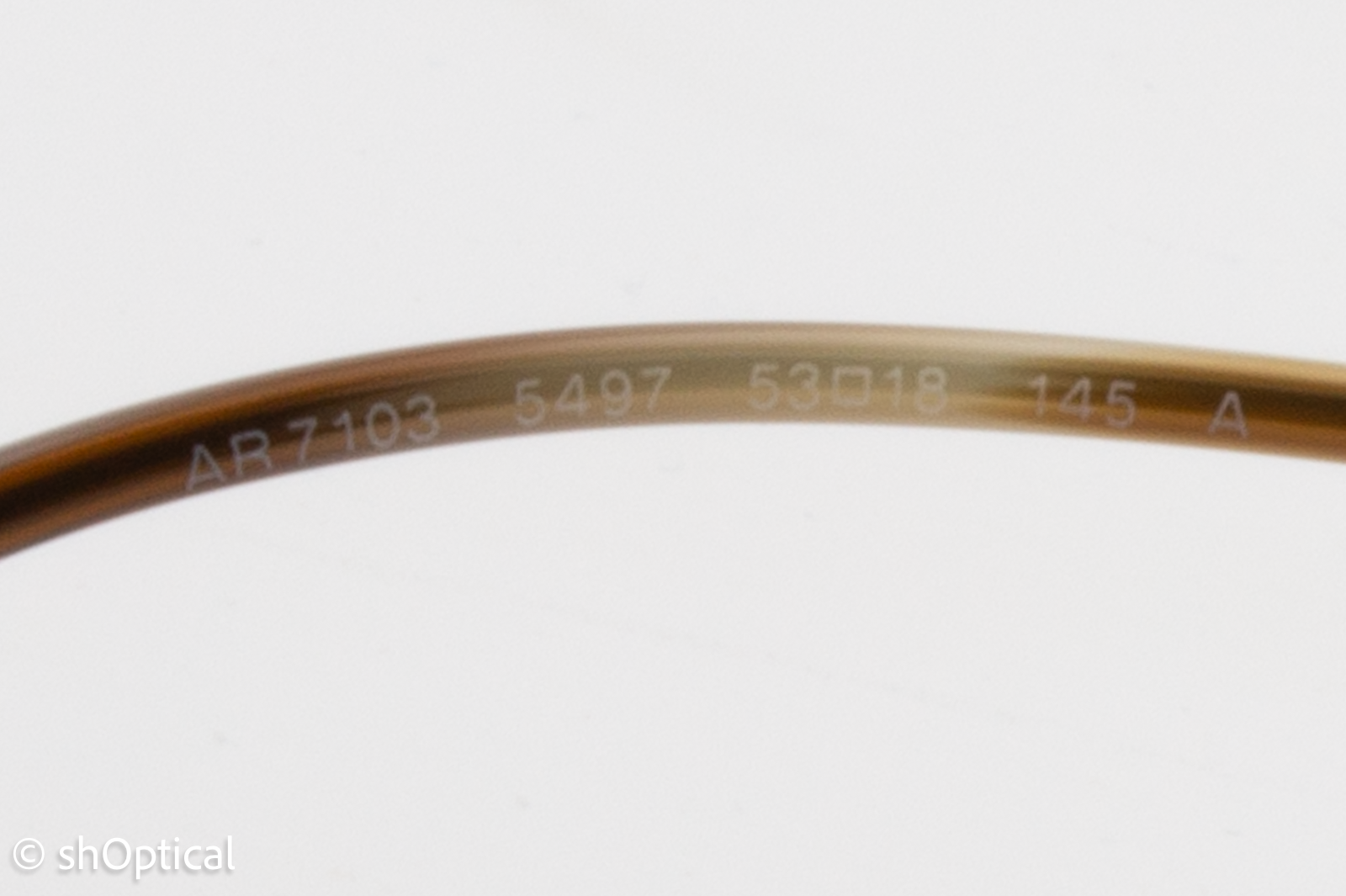 Giorgio Armani AR7103  Male Square Glasses Frame Striped Beige 53mm