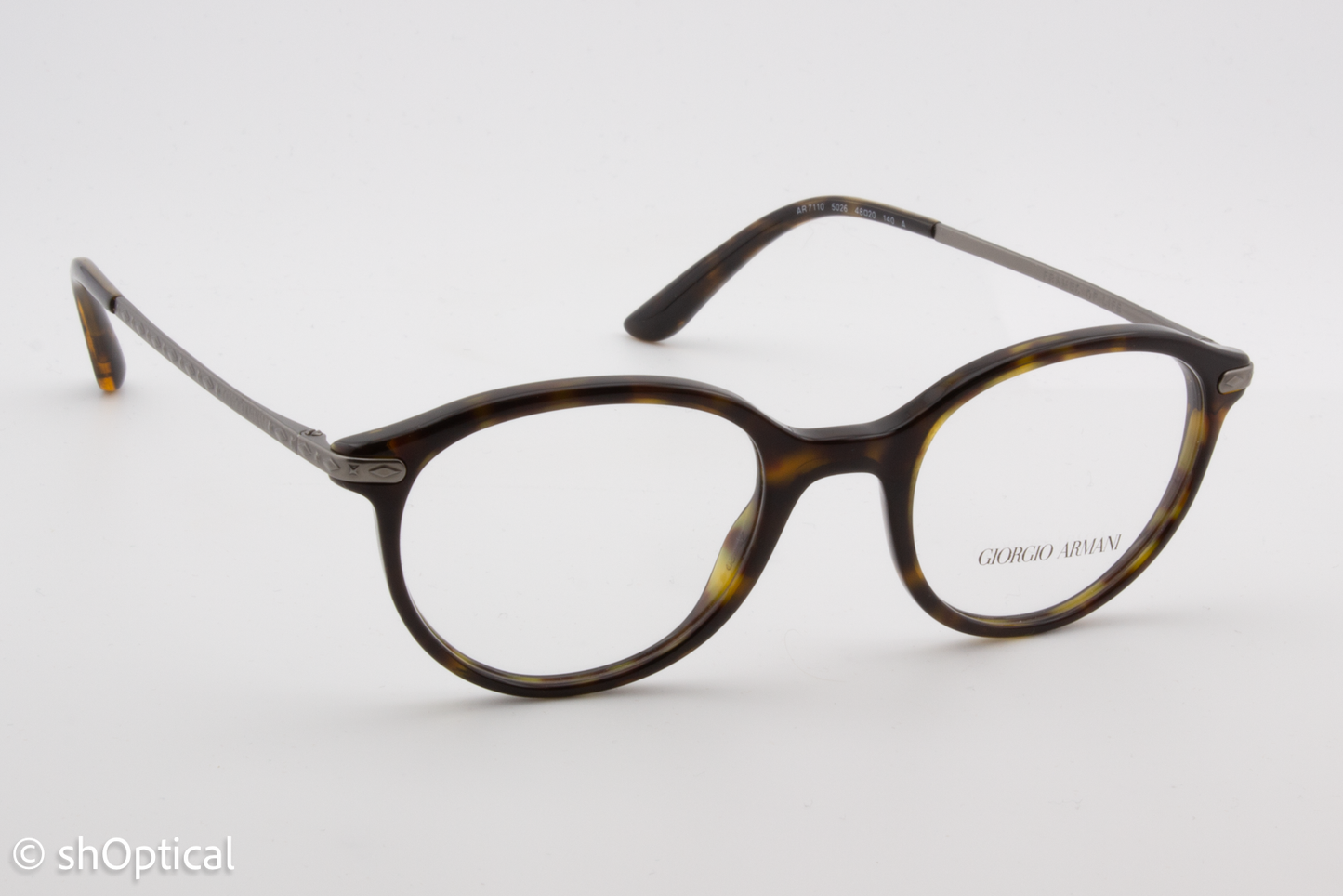 Giorgio Armani AR7110  Male Round Glasses Frame Dark Havana 48mm