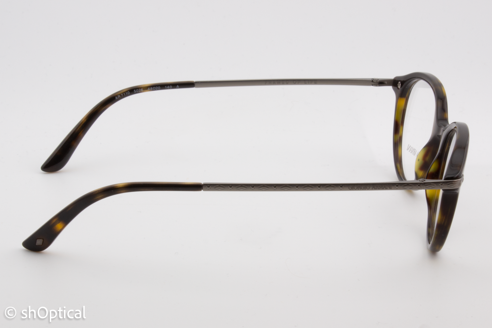 Giorgio Armani AR7110  Male Round Glasses Frame Dark Havana 48mm