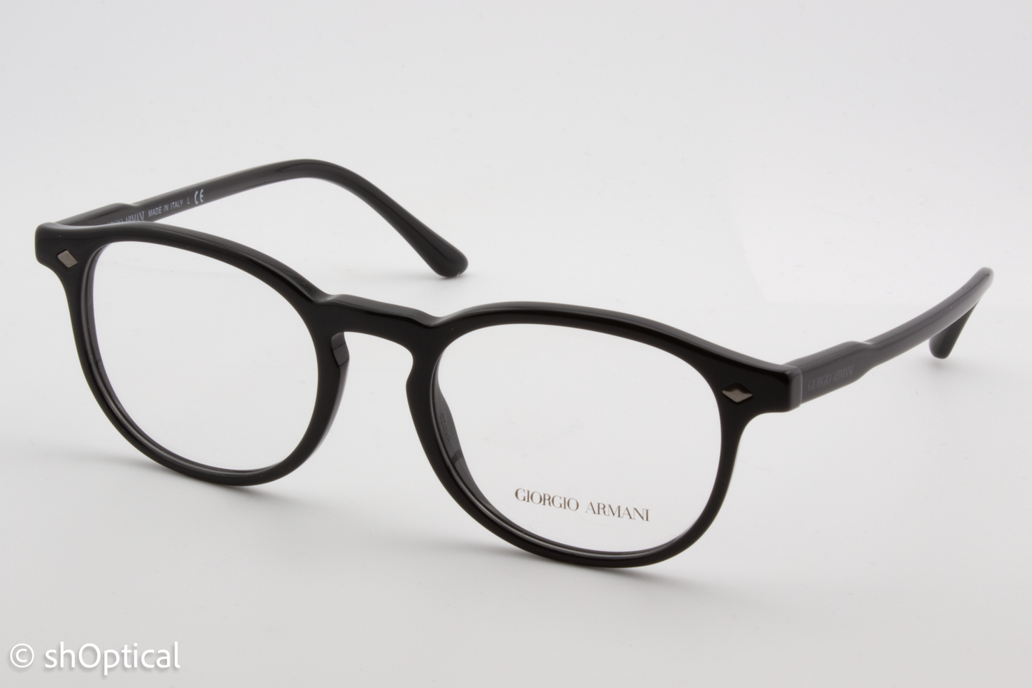 Giorgio Armani AR7136  Male Round Glasses Frame Black 51mm