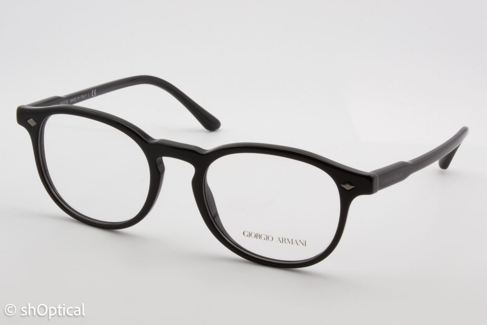 Giorgio Armani AR7136  Male Round Glasses Frame Black 51mm