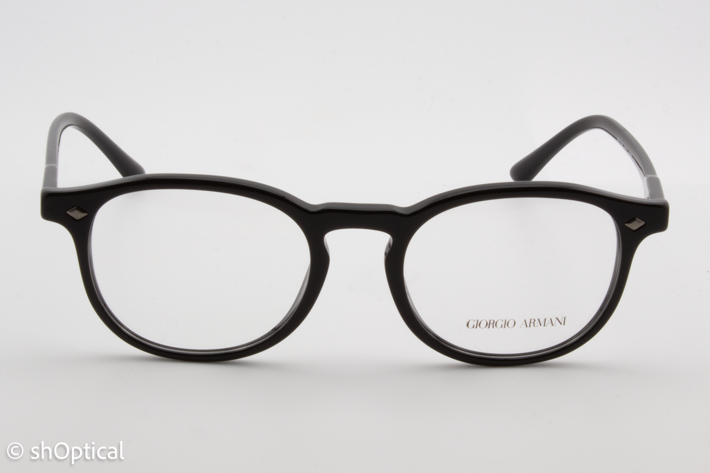 Giorgio Armani AR7136  Male Round Glasses Frame Black 51mm