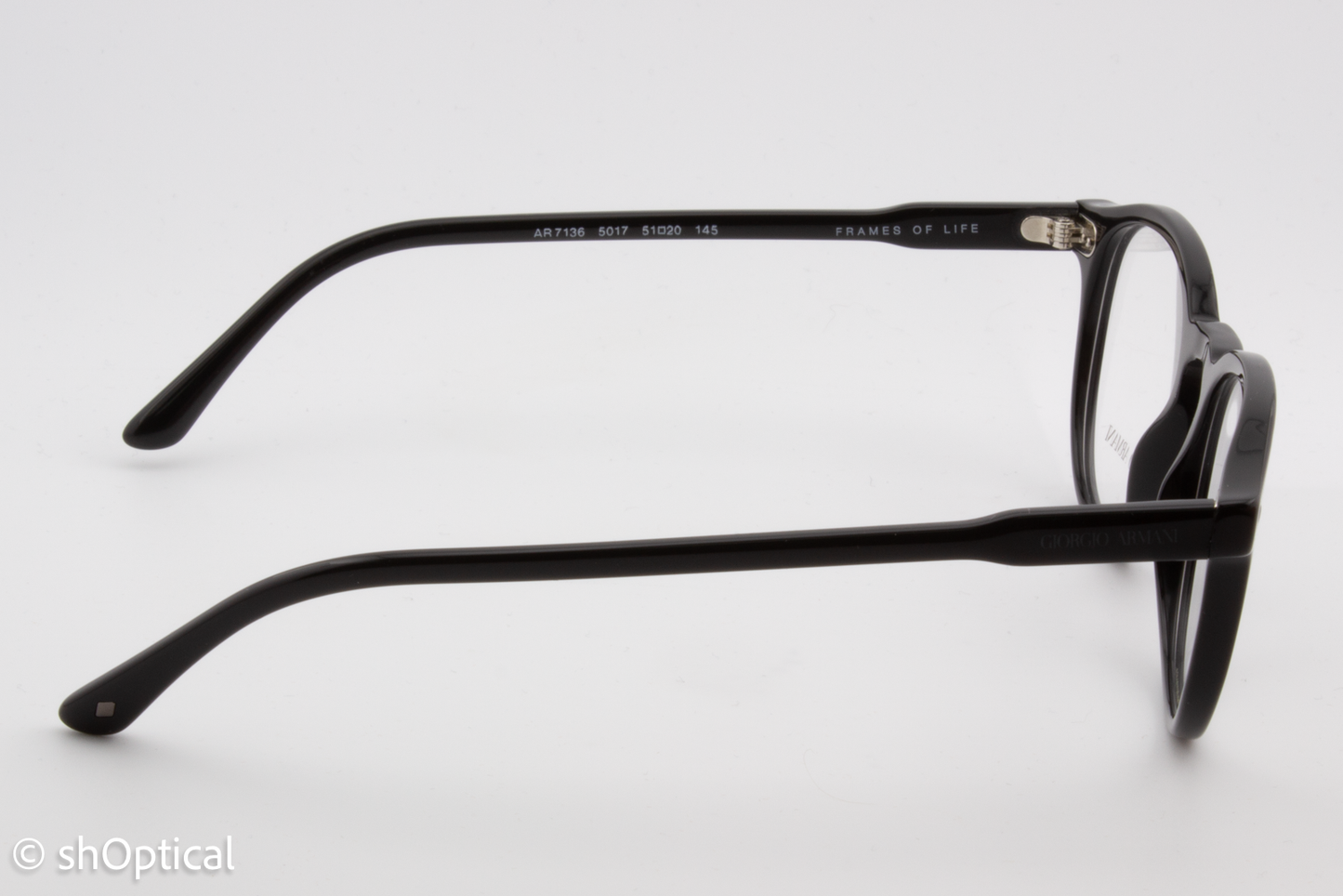 Giorgio Armani AR7136  Male Round Glasses Frame Black 51mm