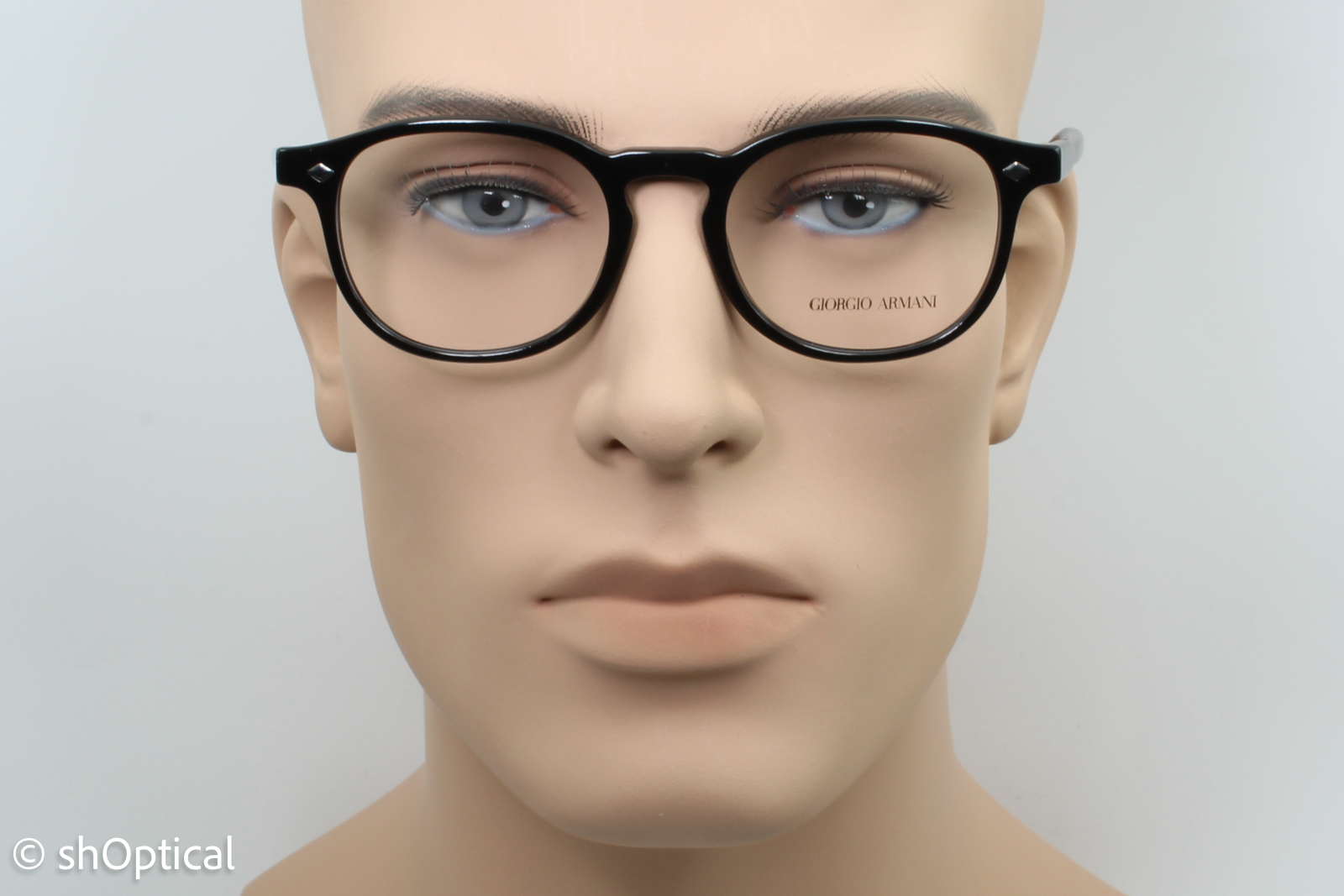 Giorgio Armani AR7136  Male Round Glasses Frame Black 51mm