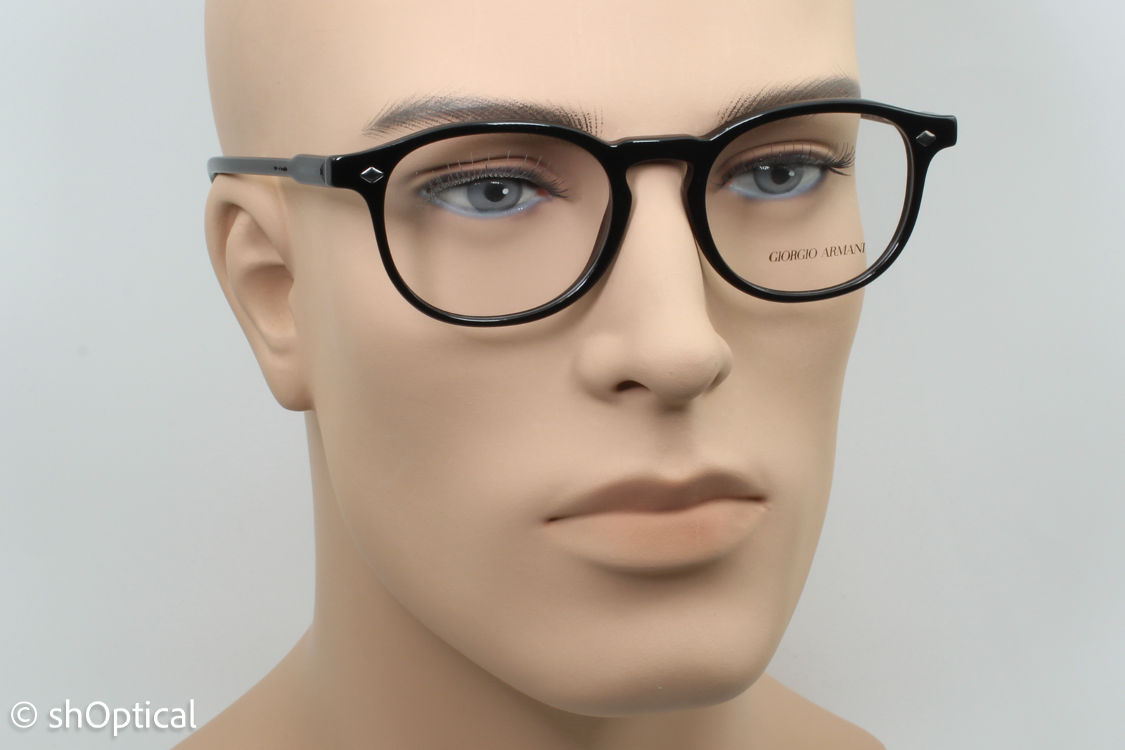 Giorgio Armani AR7136  Male Round Glasses Frame Black 51mm