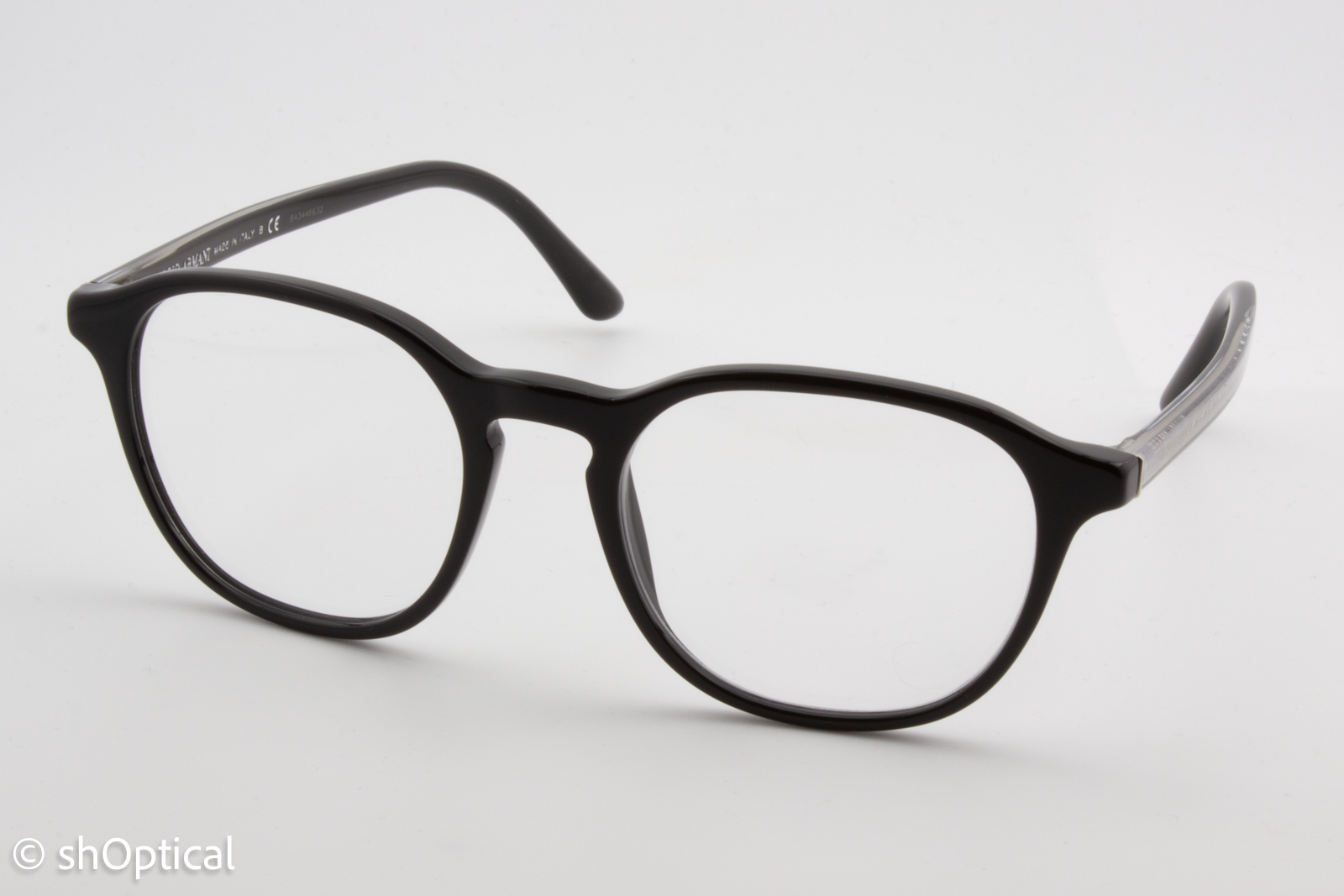 Giorgio Armani AR7144  Male Round Glasses Frame Black 51mm