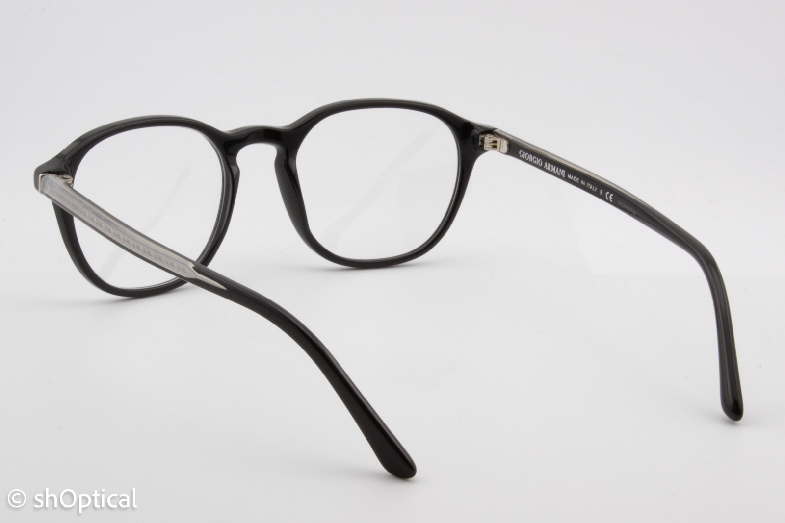 Giorgio Armani AR7144  Male Round Glasses Frame Black 51mm