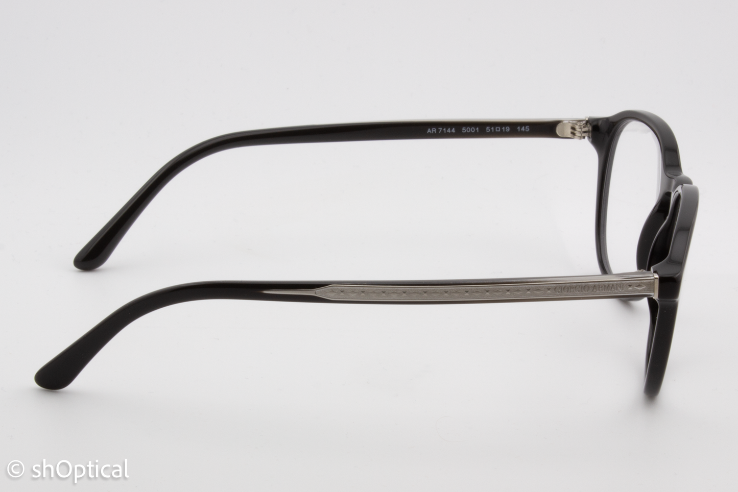 Giorgio Armani AR7144  Male Round Glasses Frame Black 51mm