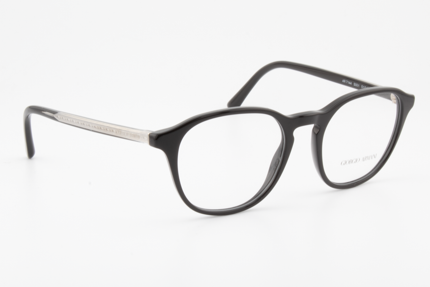 Giorgio Armani AR7144  Male Round Glasses Frame Black 51mm