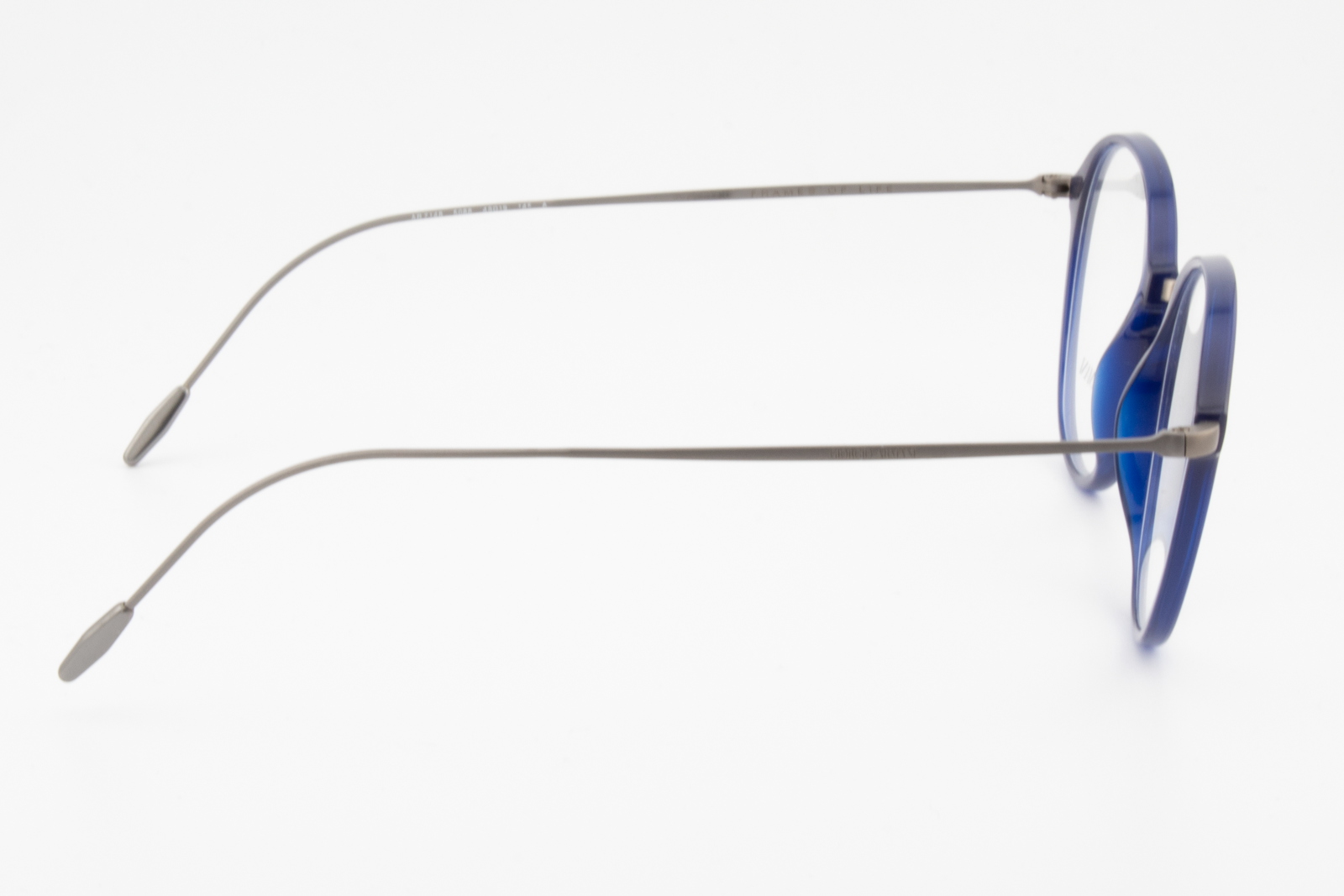 Giorgio Armani AR7148  Male Round Glasses Frame Matte Blue 49mm