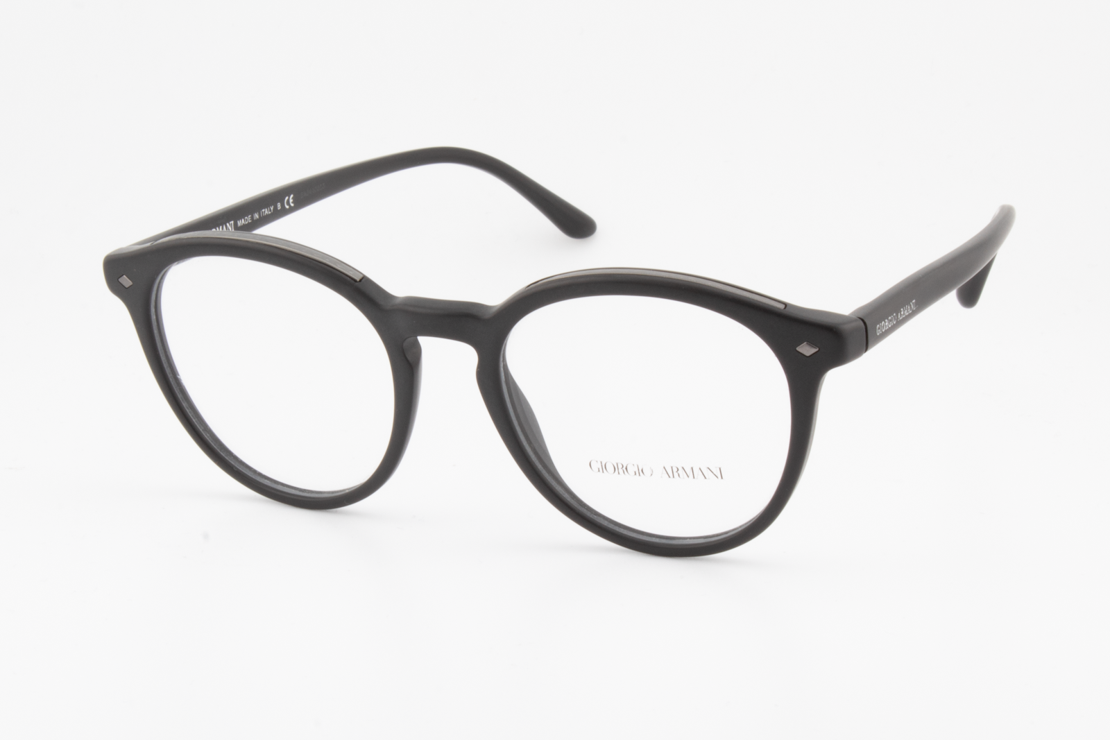 Giorgio Armani AR7151  Male Round Glasses Frame Matte Black 51mm