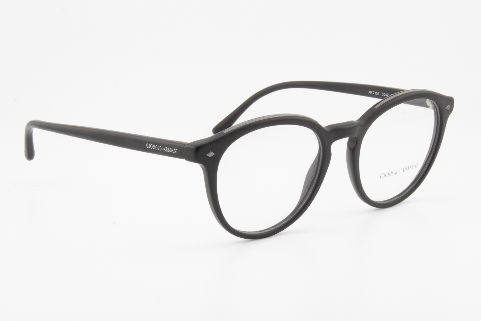 Giorgio Armani AR7151  Male Round Glasses Frame Matte Black 51mm