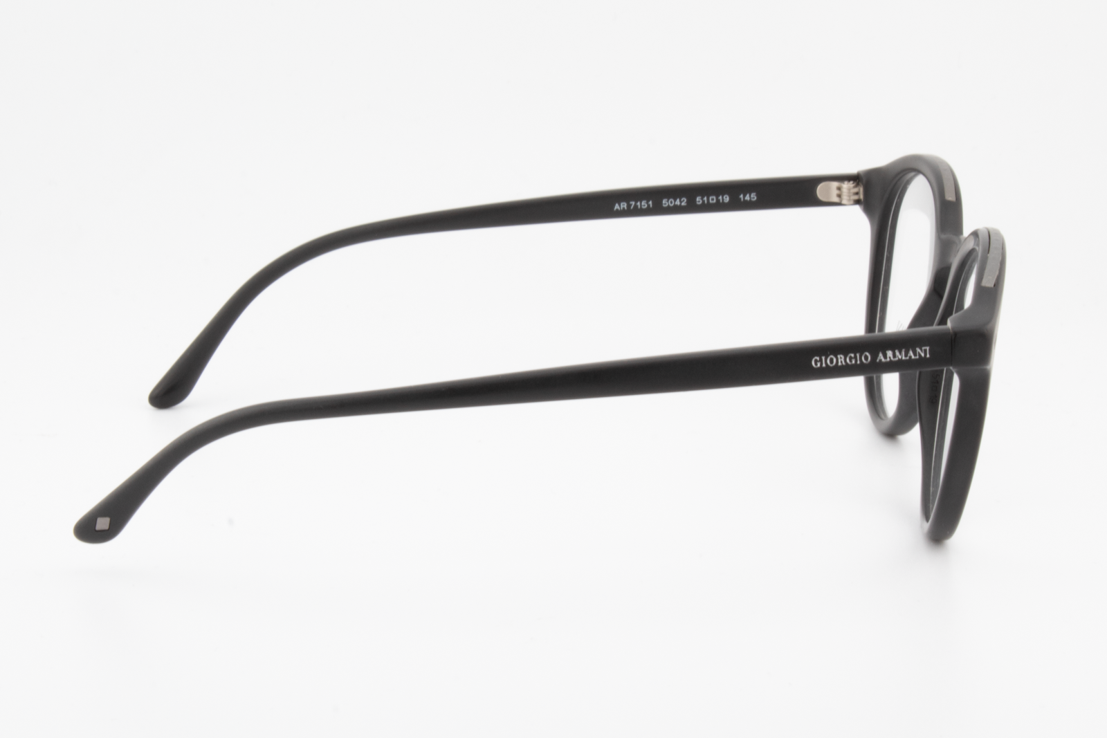 Giorgio Armani AR7151  Male Round Glasses Frame Matte Black 51mm