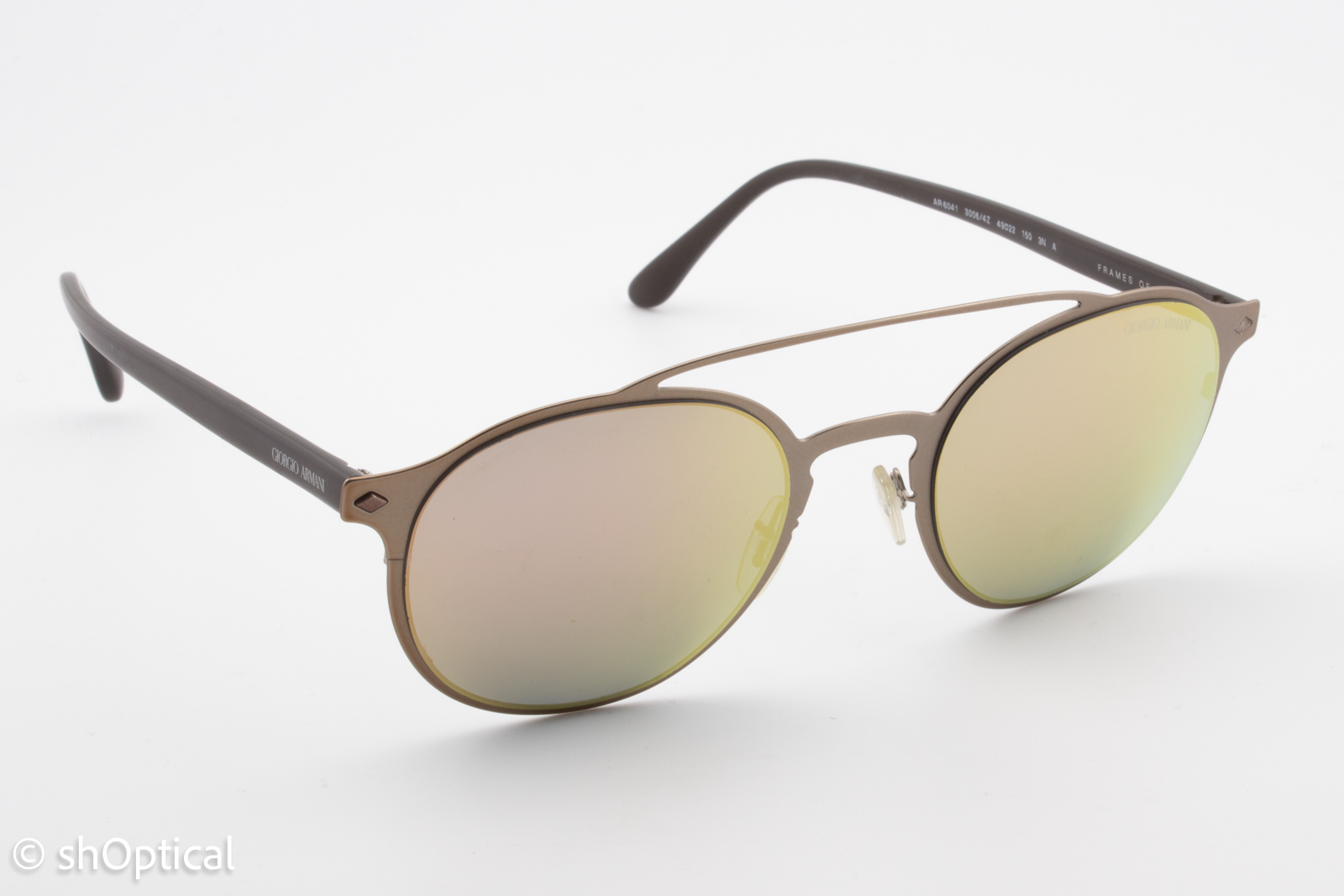 Giorgio Armani AR6041 3006/4Z Mens Full Rim Sunglasses Bronze 49mm