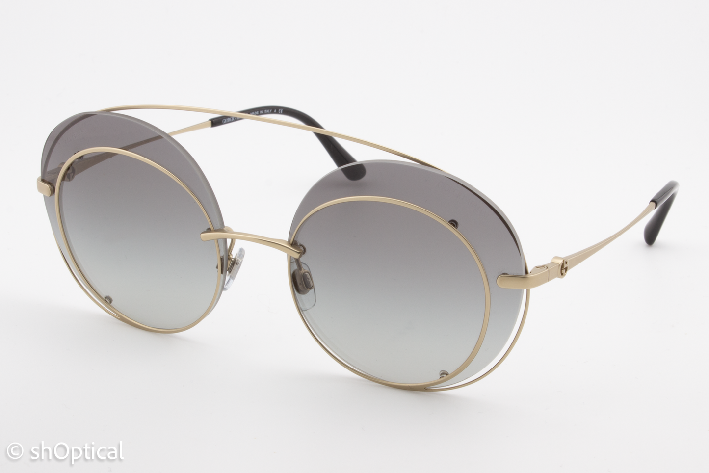 Giorgio Armani AR6043 3002/11 Womens Full Rim Sunglasses Pewter 59mm