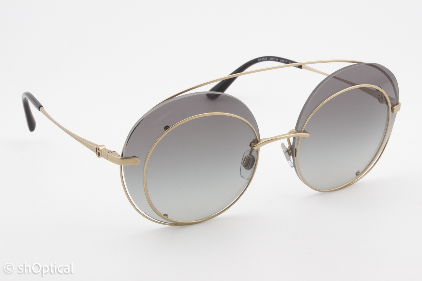 Giorgio Armani AR6043 3002/11 Womens Full Rim Sunglasses Pewter 59mm