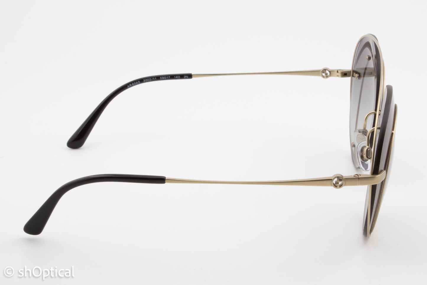 Giorgio Armani AR6043 3002/11 Womens Full Rim Sunglasses Pewter 59mm