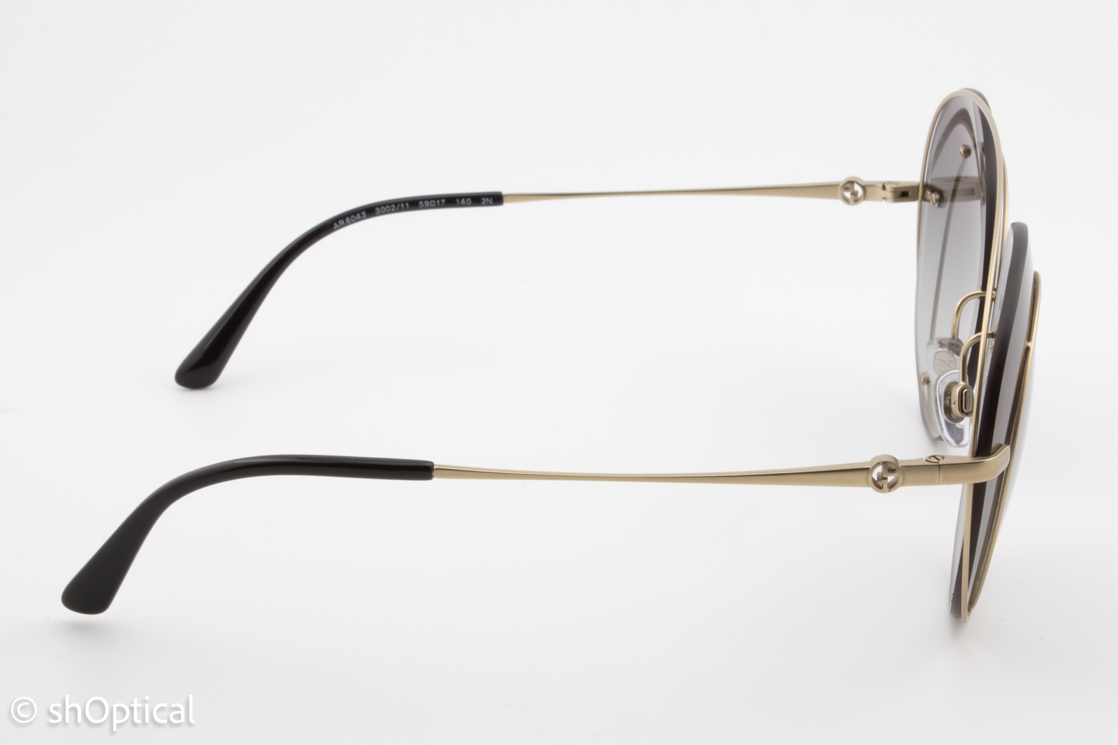 Giorgio Armani AR6043 3002/11 Womens Full Rim Sunglasses Pewter 59mm