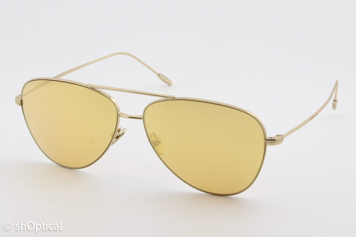 Giorgio Armani AR6049 3013/7J Mens Full Rim Sunglasses Pale Gold 58mm