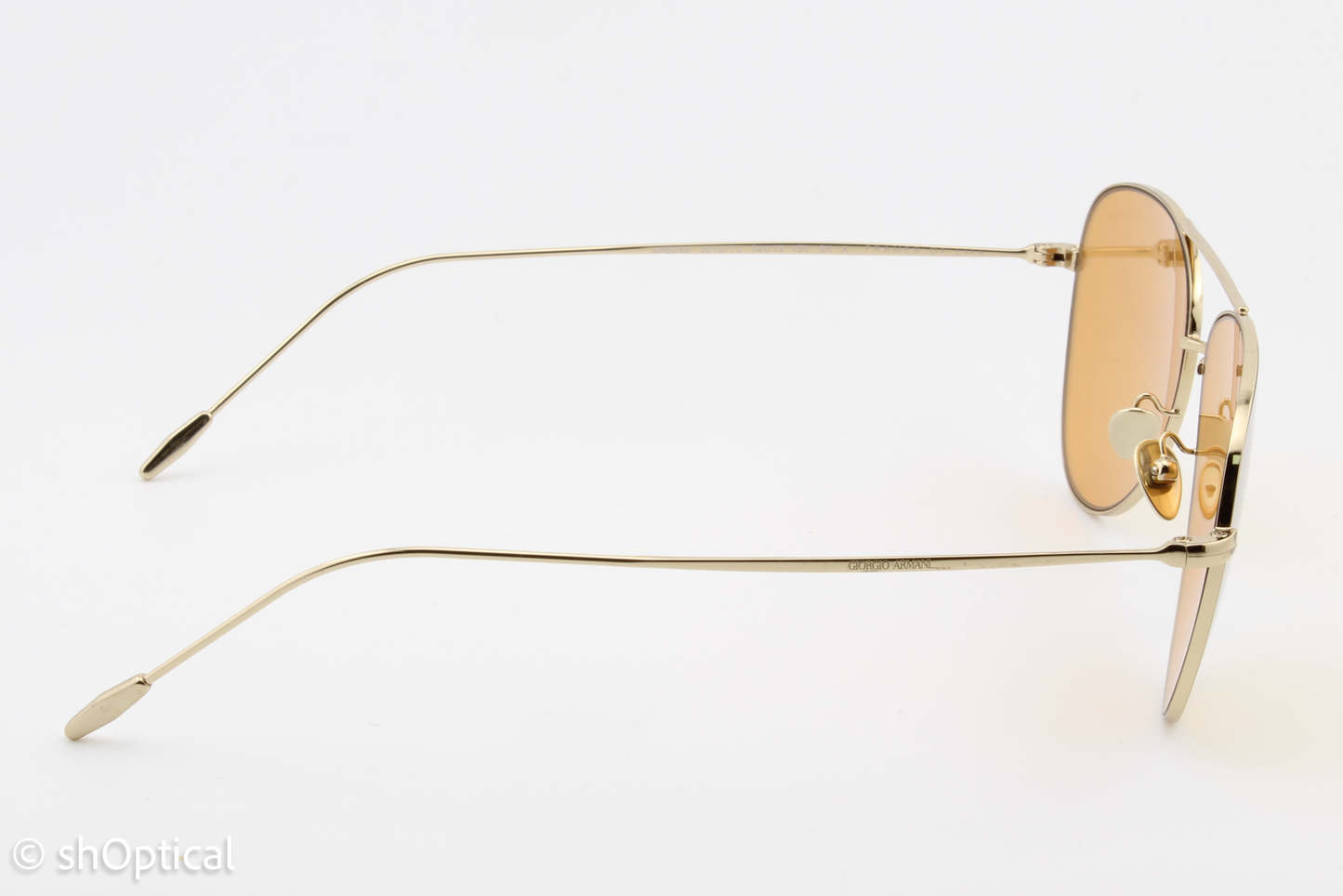 Giorgio Armani AR6049 3013/7J Mens Full Rim Sunglasses Pale Gold 58mm