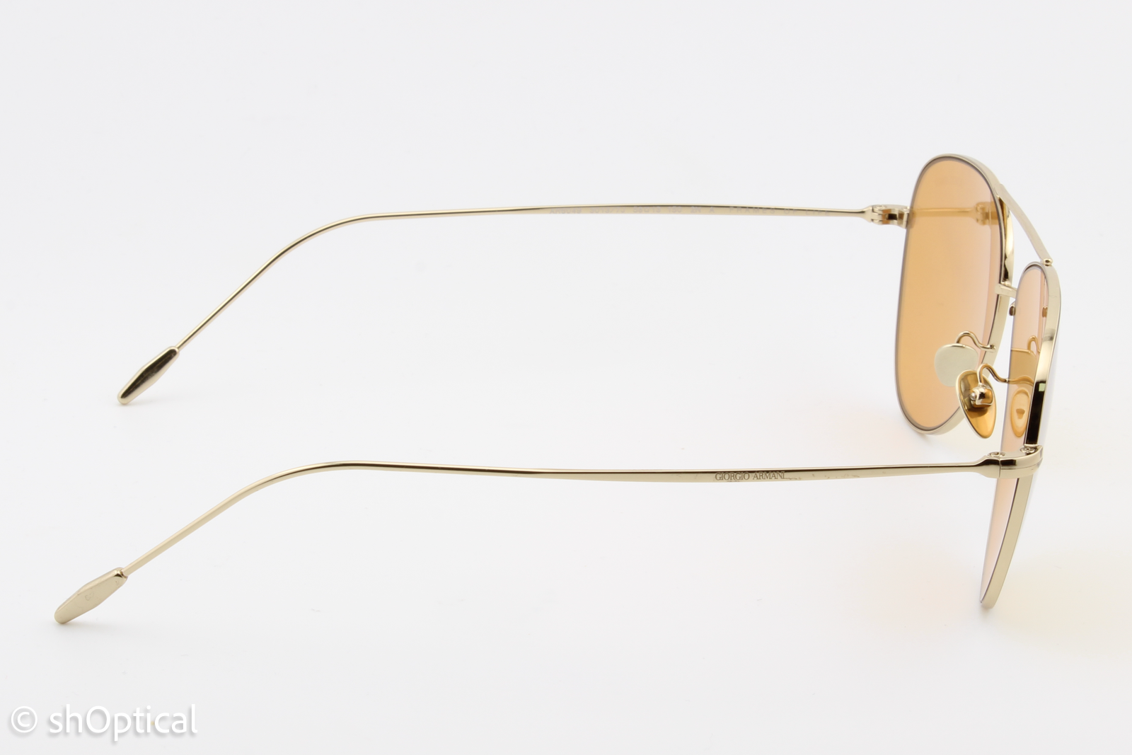 Giorgio Armani AR6049 3013/7J Mens Full Rim Sunglasses Pale Gold 58mm