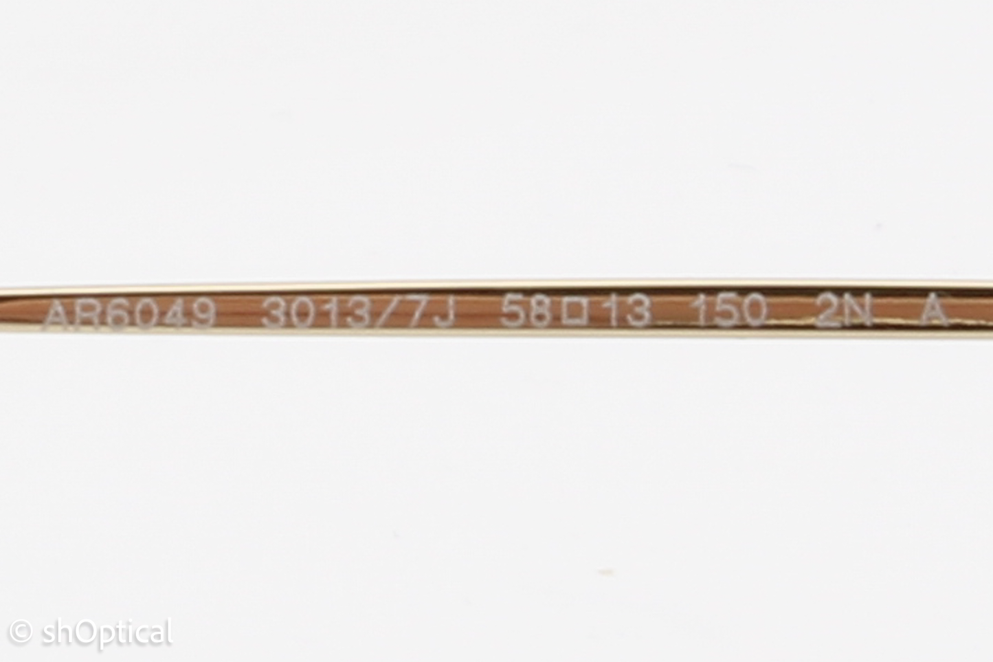 Giorgio Armani AR6049 3013/7J Mens Full Rim Sunglasses Pale Gold 58mm