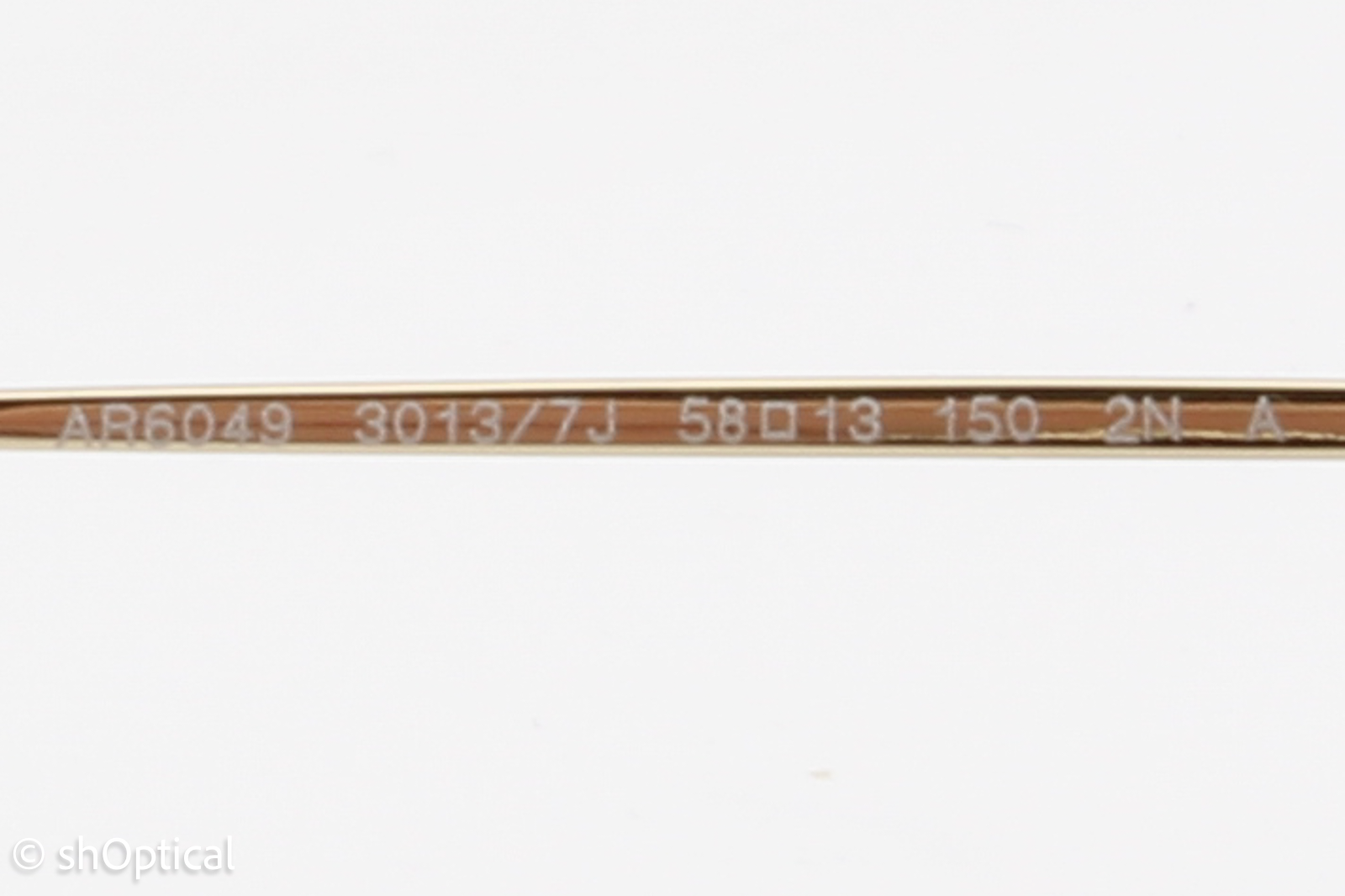 Giorgio Armani AR6049 3013/7J Mens Full Rim Sunglasses Pale Gold 58mm