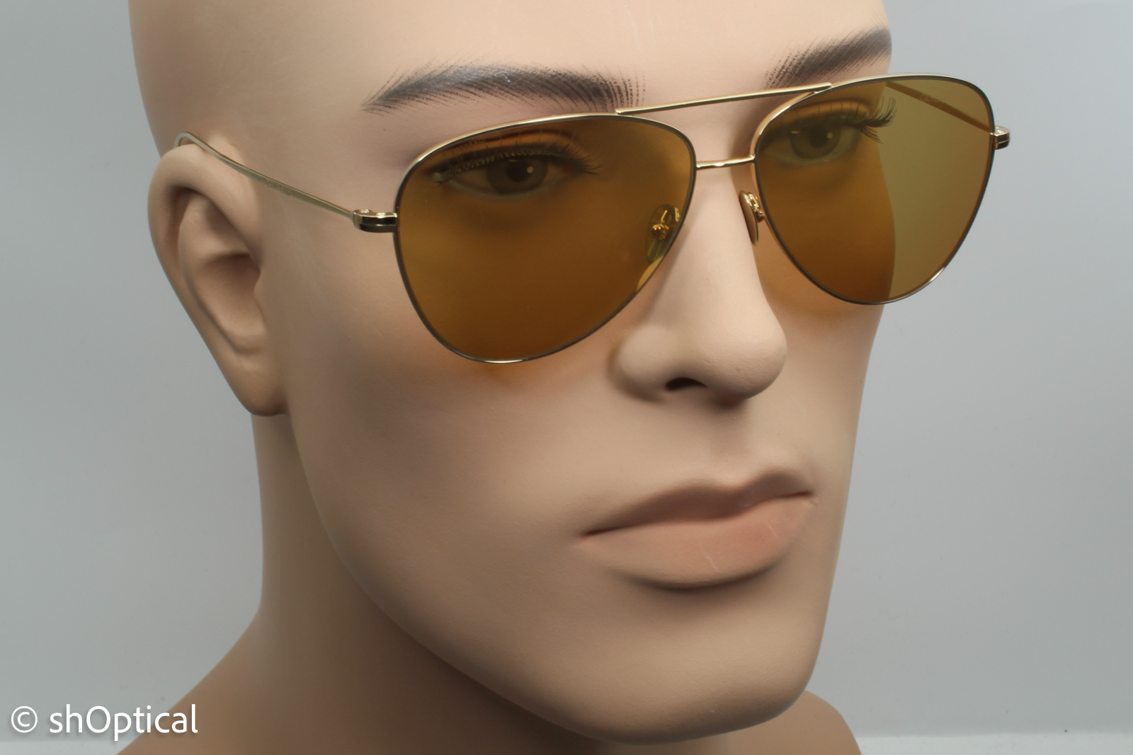 Giorgio Armani AR6049 3013/7J Mens Full Rim Sunglasses Pale Gold 58mm