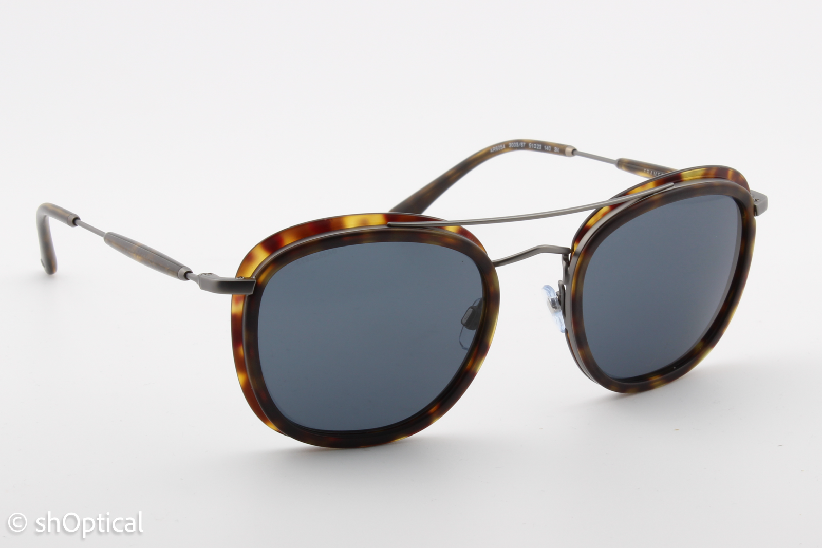 Giorgio Armani AR6054 3003/87 Mens Full Rim Sunglasses Gunmetal-Havana 51mm