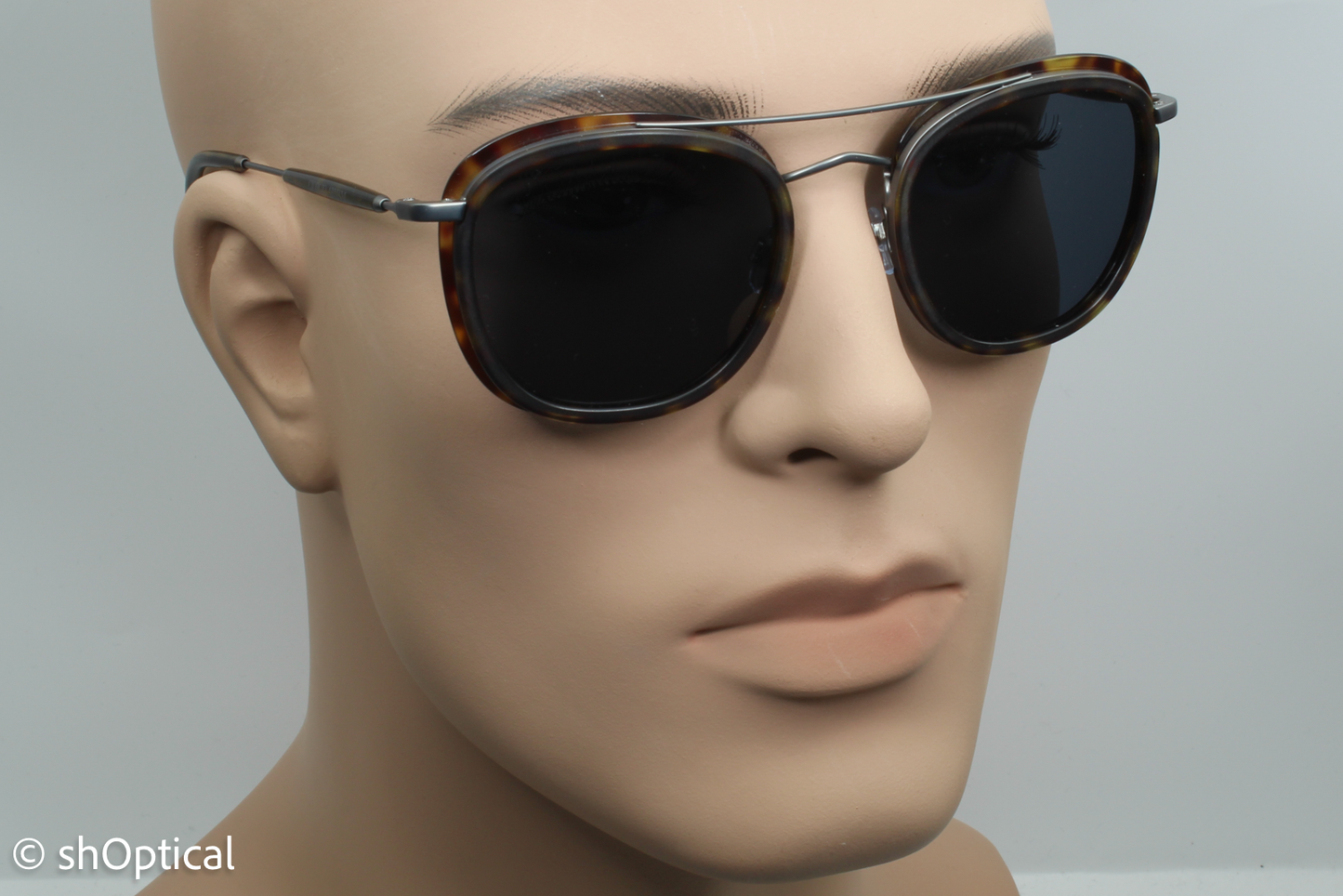 Giorgio Armani AR6054 3003/87 Mens Full Rim Sunglasses Gunmetal-Havana 51mm