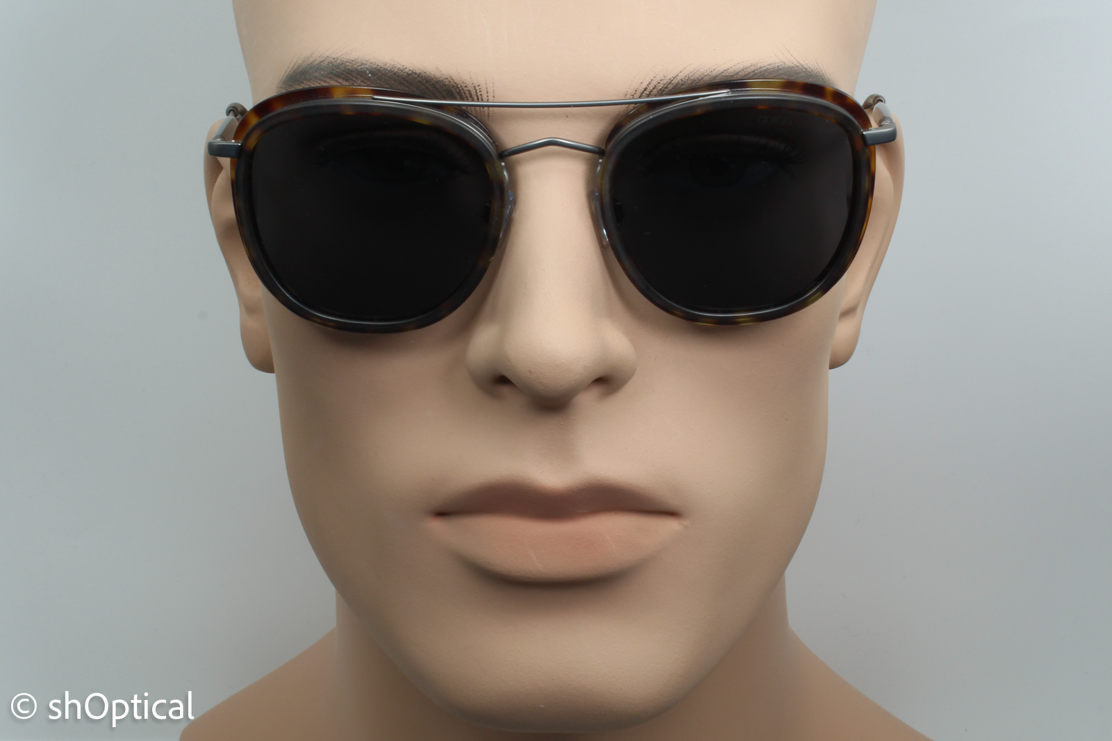 Giorgio Armani AR6054 3003/87 Mens Full Rim Sunglasses Gunmetal-Havana 51mm