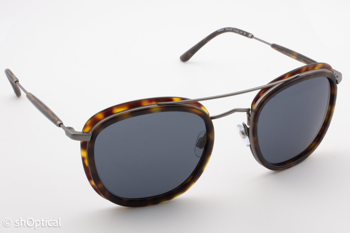 Giorgio Armani AR6054 3003/87 Mens Full Rim Sunglasses Gunmetal-Havana 51mm