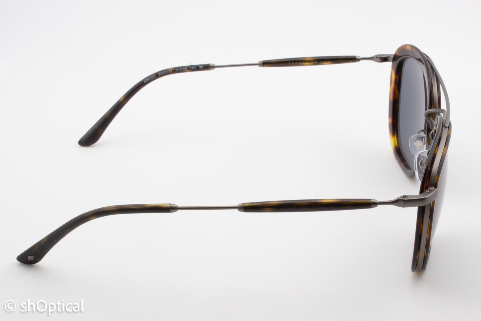 Giorgio Armani AR6054 3003/87 Mens Full Rim Sunglasses Gunmetal-Havana 51mm