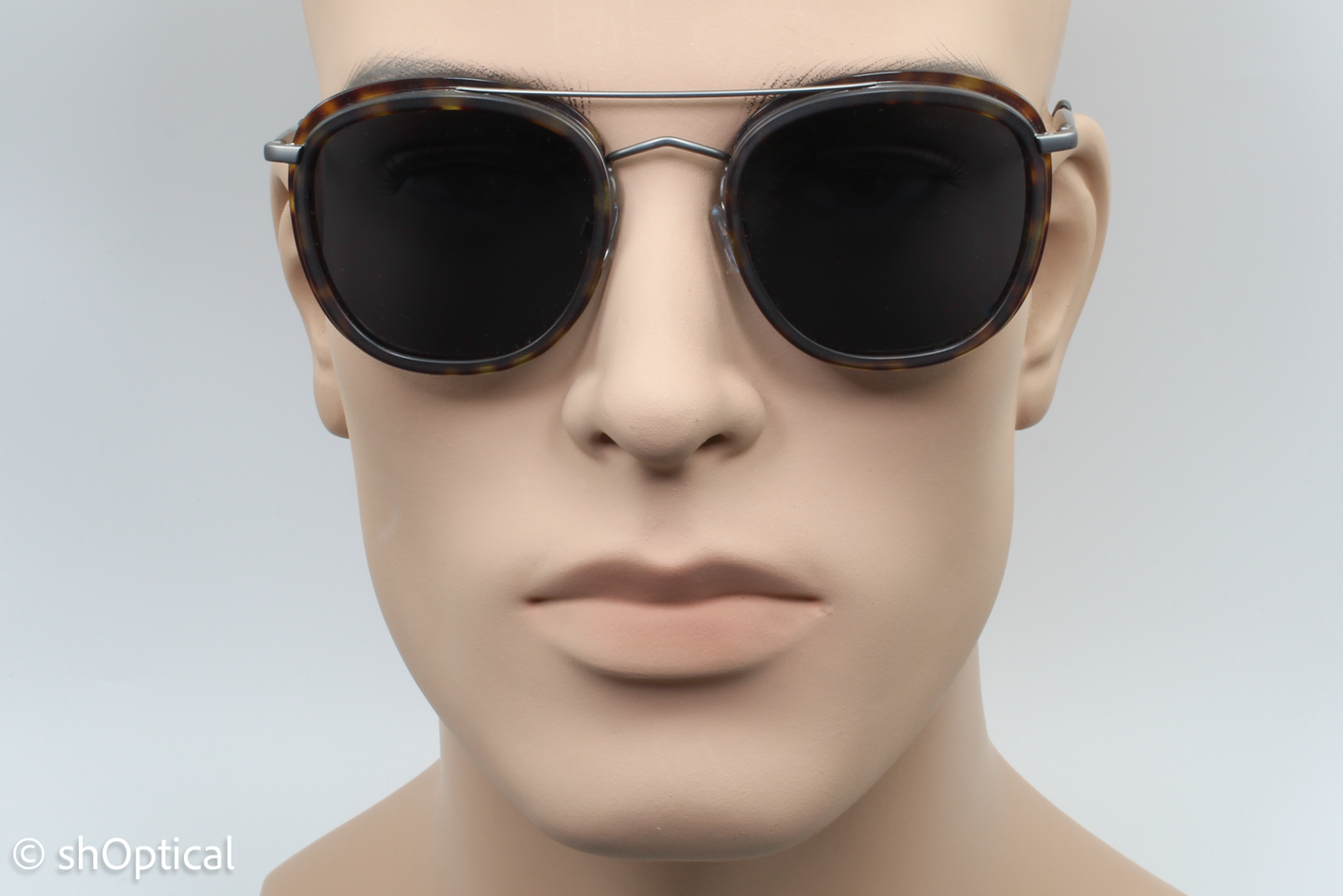 Giorgio Armani AR6054 3003/87 Mens Full Rim Sunglasses Gunmetal-Havana 51mm