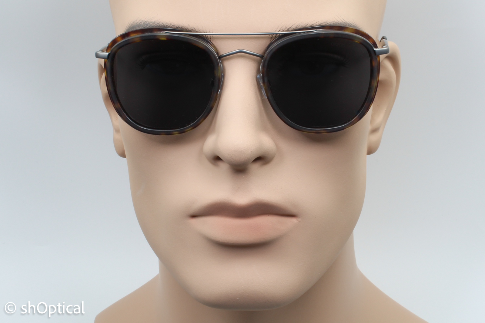 Giorgio Armani AR6054 3003/87 Mens Full Rim Sunglasses Gunmetal-Havana 51mm