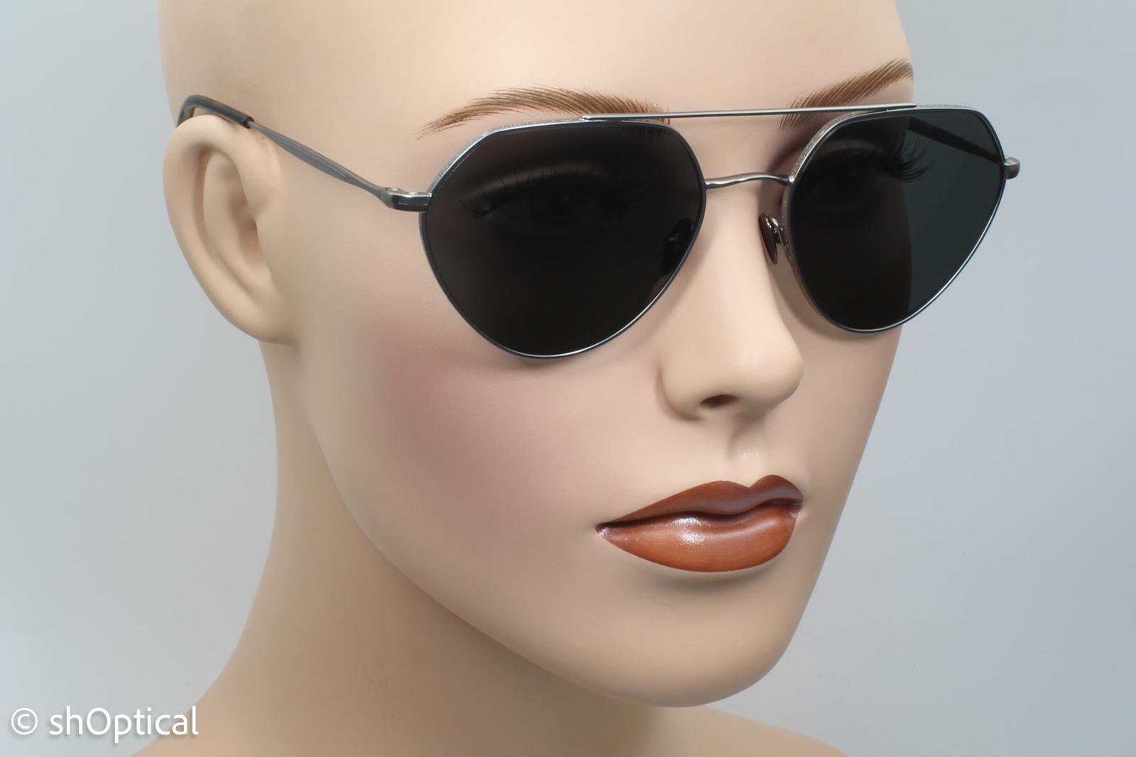 Giorgio Armani AR6111 3003/87 Womens Full Rim Sunglasses Matte Gunmetal 56mm