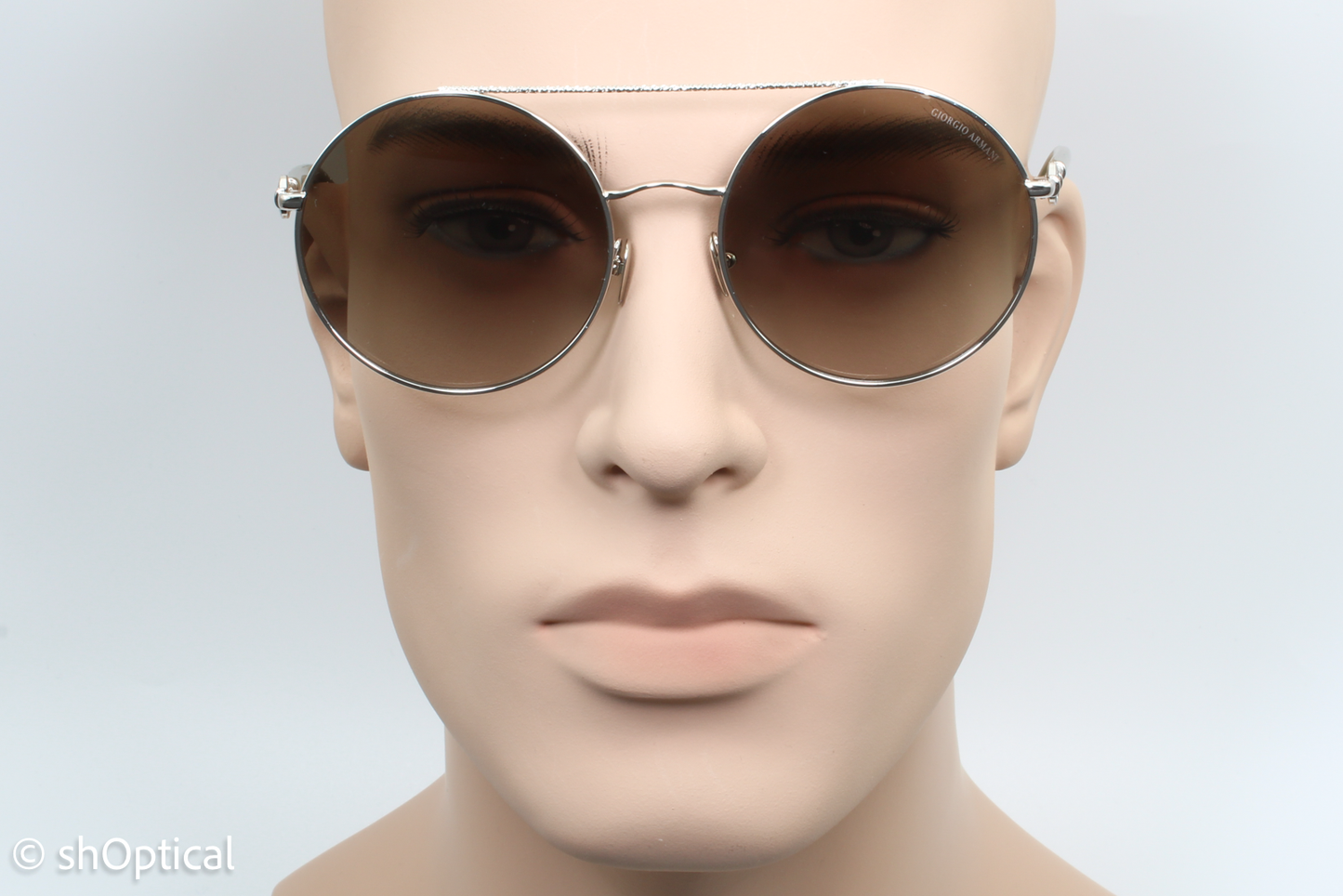 Giorgio Armani AR6135 3015/8E Womens Full Rim Sunglasses Silver 56mm