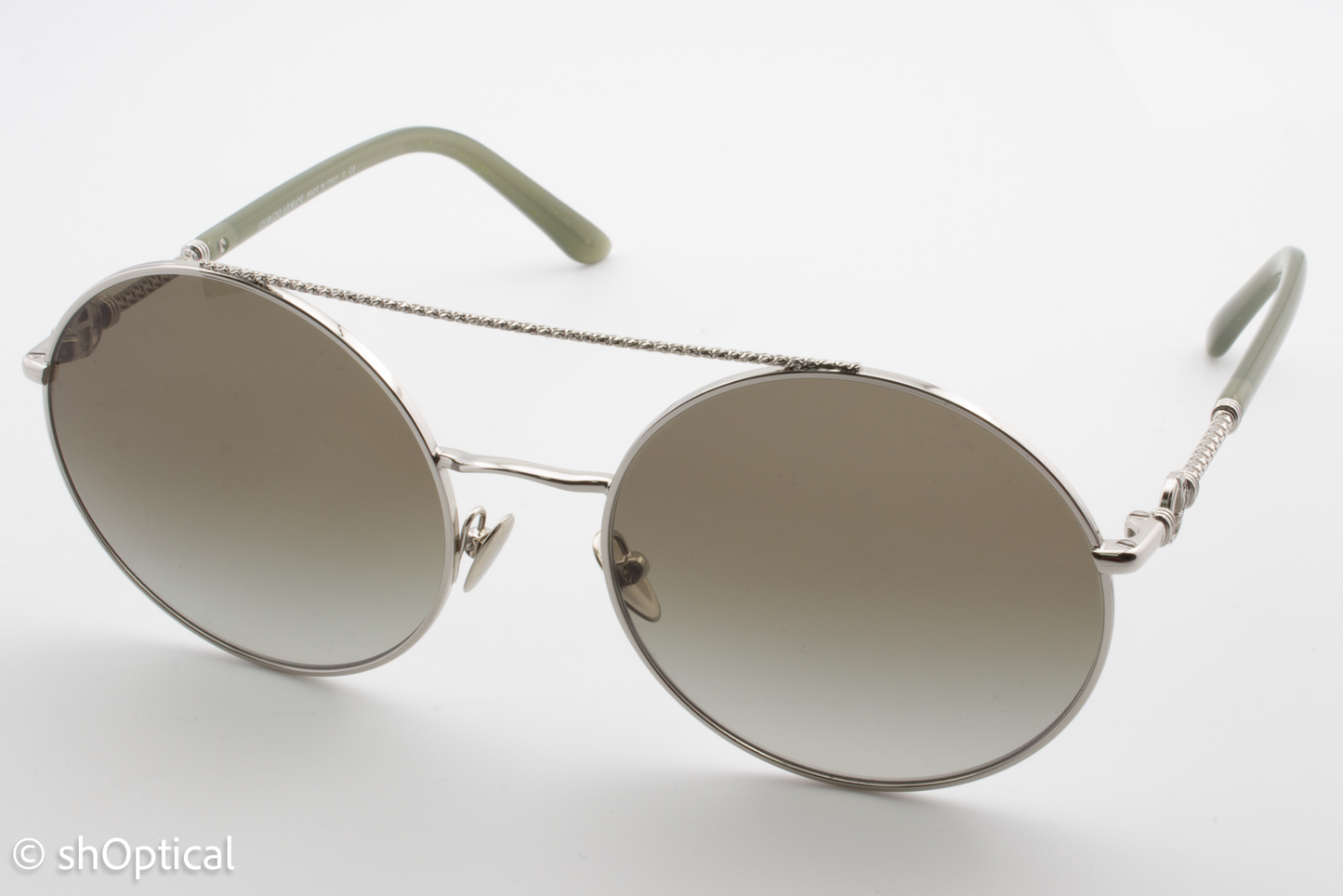 Giorgio Armani AR6135 3015/8E Womens Full Rim Sunglasses Silver 56mm