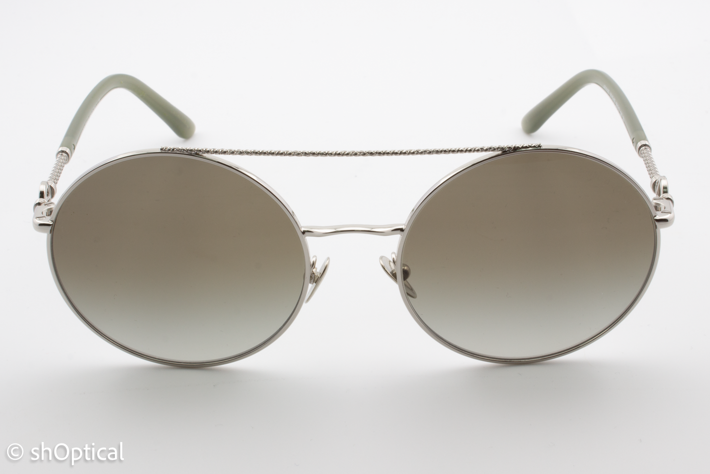 Giorgio Armani AR6135 3015/8E Womens Full Rim Sunglasses Silver 56mm